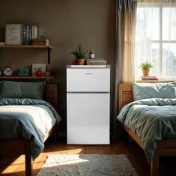 Frigidaire 3.1 Cu. ft. Top Mount Refrigerator, Compact Refrigerator with Freezer, White - Thumbnail 5