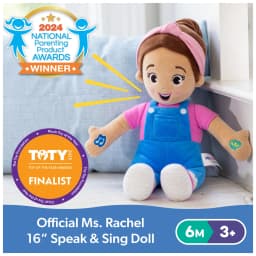 Ms. Rachel Official Speak & Sing 16-Inch Plush Doll for Ages 6 Months to 3+ Years - Thumbnail 3