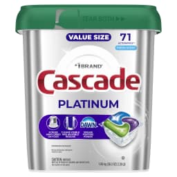Cascade Platinum Dishwasher Pods, Dishwasher Detergent Soap Tabs, Fresh, 71 Count - Thumbnail 7