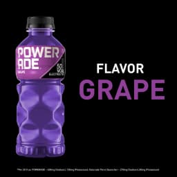 POWERADE Grape Electrolyte Sports Drink Bottles, 20 fl oz, 8 Pack - Thumbnail 3