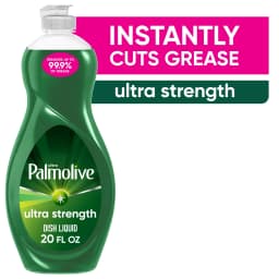 Palmolive Ultra Strength Liquid Dish Soap, Cuts Grease and Grime, No Soaking Needed, 20 fl oz Bottle - Thumbnail 1