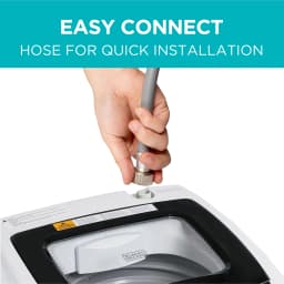 BLACK+DECKER Small Portable Washer 0.9 cu. ft., 5 Cycles, Transparent Lid & LED Display - Thumbnail 4