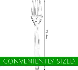 PLASTICPRO Disposable Plastic Forks Heavyweight Utensils Silverware, Clear, Pack - Thumbnail 8