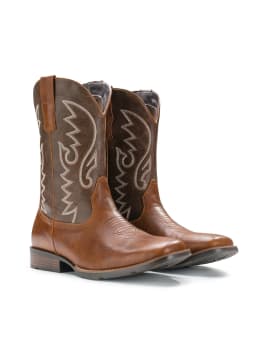 IUV Cowboy Boots For Men Western Boot Durable Fashionable Retro Classic Embroidered Pull On Slip Resistant Boots - Thumbnail 5