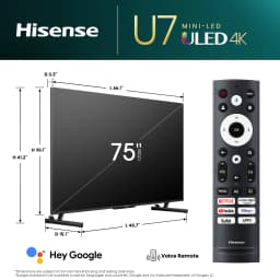 Hisense 116" Class U7 Series Mini-LED ULED 4K UHD Google Smart TV (116U75QG, 2025 Model) - QLED, Native 165Hz, 1000-Nit - Thumbnail 3