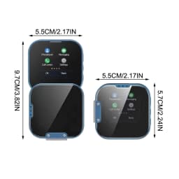 Mini Flip Mobile Phone, Touch Screen Flip Phone, Foldable Cell Phone, HD Touch Screen Mini Smartphone, Dual-SIM Single-Mode, 2G Network, Smart Phone Cell Phone (Blue) - Thumbnail 8