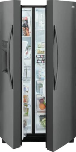 FRIGIDAIRE GRSC2352AD SIDE BY SIDE FREESTANDING REFRIGERATOR Black Stainless Steel - Thumbnail 4