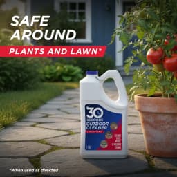 30 SECONDS Outdoor Cleaner, 1 Gallon Concentrate for Concrete Surfaces, Cleans Algae, Mold, Mildew Stains - Thumbnail 6