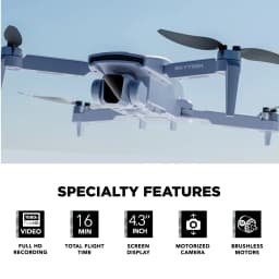 Vivitar SkyTrek GPS Foldable Aerial Drone for Adults with 1080p Camera, 2.8" Live Video Controller & Brushless Motor - Thumbnail 3