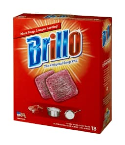 (2 pack) Brillo Steel Wool Soap Pads, 2.5 x 3, Gray/Pink, 18 Pads/Box - Thumbnail 4