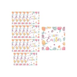 Fwttom Easter Paper Napkins, 20 pcs Napkins Disposable Party Supplies with Eggs Bunny Design, Dinner Napkins for Holiday Setting & Easter Decorations - Thumbnail 2