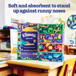 Kleenex Ultra Soft Facial Tissue - Back-to-School Pack - 4pk/120ct - Thumbnail 6