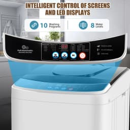 Veeboto Portable Washing Machine, Upgrade 20LBS Large Capacity Full Automatic Washing Machine, 2.8 Cu.ft Laundry Machine with 10 Programs and 8 Water - Thumbnail 3