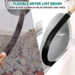 Dryvenck 2 PCS Dryer Vent Brush,Dryer Brush,Dryer Vent Cleaning Kit for Dryer Vent Clean,Black - Thumbnail 5