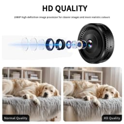 1080P Mini Action Camera with Night Vision, 2MP Micro Camcorder for Outdoor Sports, 64GB Card Included (Black) - Thumbnail 2