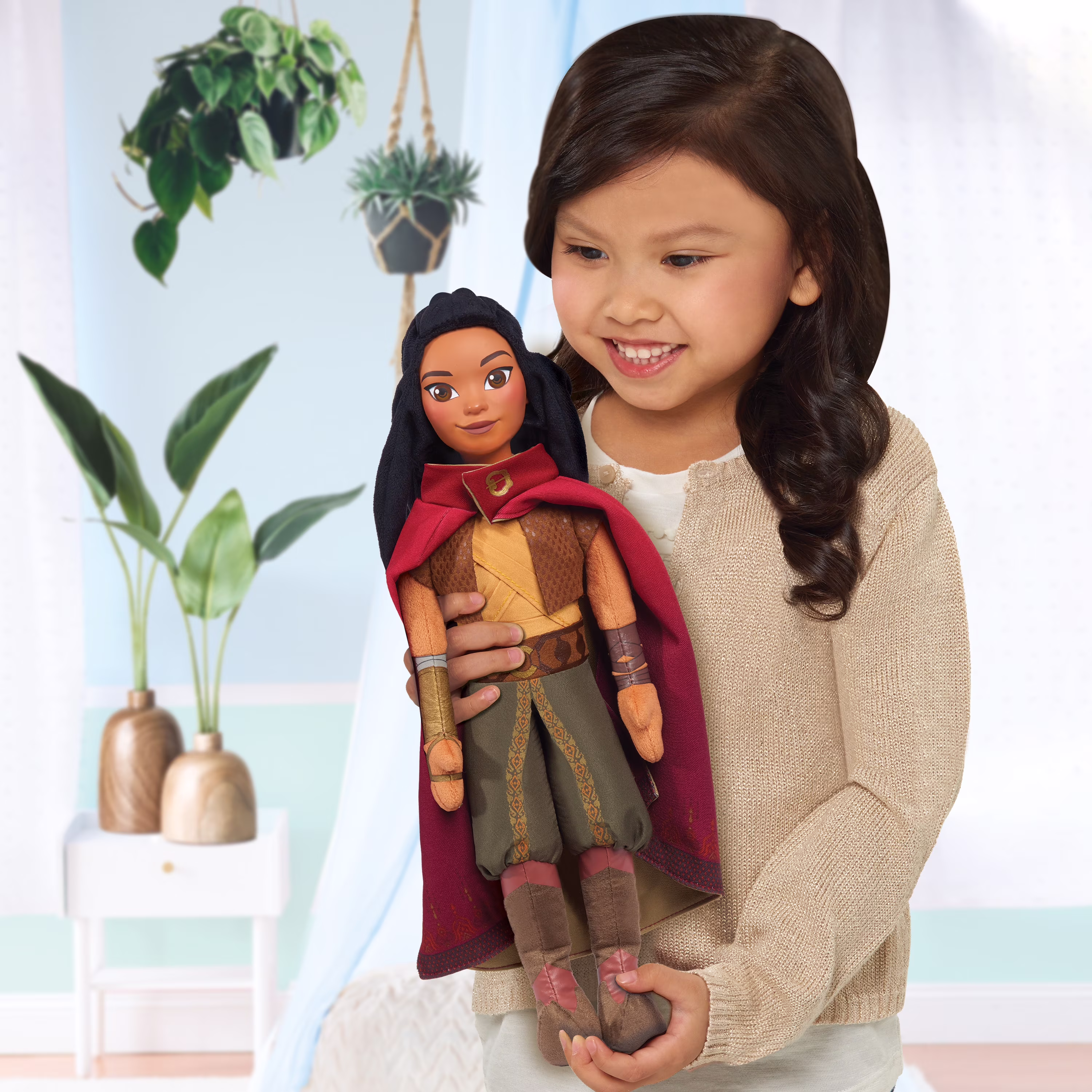 Disney's Raya and the Last Dragon Talking Raya 14-Inch Interactive Plush with Removable Cape, Officially Licensed Kids Toys for Ages 3 Up, Gifts - Thumbnail 2