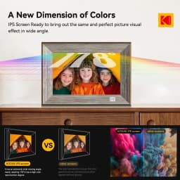Kodak 10.1-inch Digital Photo Frame, Touchscreen, 32GB, Wi-Fi, Solid Wood, Gray - Thumbnail 6