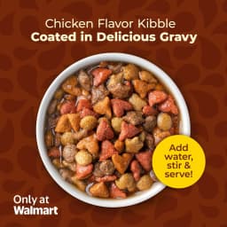 Meow Mix Gravy Coated Kibble Mix, Chicken Flavor Dry Cat Food, 3 Lb. Bag - Thumbnail 4