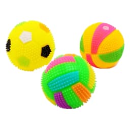 Walbest Light Up Dog Balls Glowing Elastic Balls LED Flashing Spike Pet Balls Molar Ball Pet Light Color Balls Interactive Pet Toys for Cats Dogs - Thumbnail 5