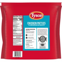 Tyson White Meat Chicken Patties, 23 oz (Frozen, Fully Cooked) - Thumbnail 12