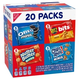 Nabisco Classic Mix Variety Pack, OREO, CHIPS AHOY!, Nutter Butter, RITZ Bits Cheese, 20 Snack Packs - Thumbnail 11