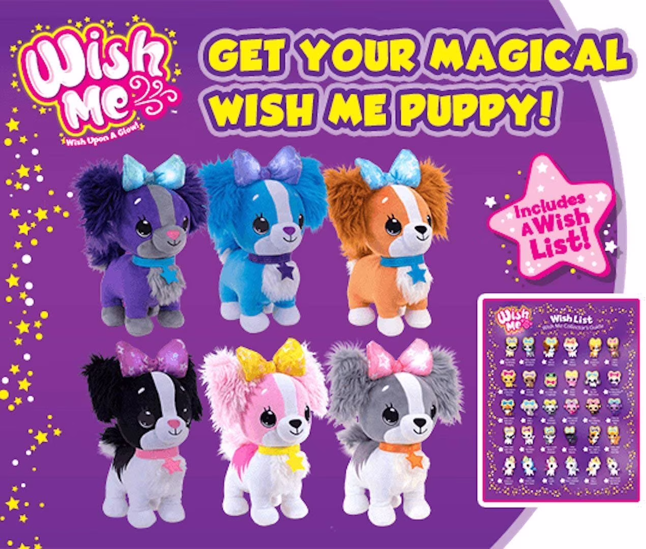 Wish Me Pets - Light Up LED Plush Stuffed Animals - Pink Cavalier Puppy with Yellow Bow - Thumbnail 8