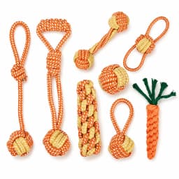 MGEZCOO Durable Dog Toys for Aggressive Chewers - Rope Chew Toys for Dogs - 8 Pack Interactive & Safe Chew Toys for Small & Large Dogs - Fun - Thumbnail 1