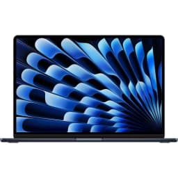Restored Apple 15.3" MacBook Air Apple M3 Chip 8-Core CPU 10-Core GPU 16GB RAM 256GB SSD Midnight Early 2024 Good - Thumbnail 1