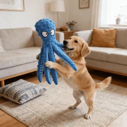 Heavy Duty Chew Resistant Squeaky Dog Toys 12.6 Inch Interactive Puzzle Pet Toy with Noise Maker Machine Washable - Thumbnail 4