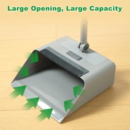 Michnild 3 in 1 Broom and Dustpan Set with Adjustable Push Broom Long Handle Floor Sweeping Combo Home Kitchen,Gray - Thumbnail 9
