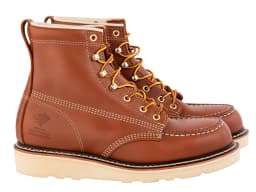 Herman Survivors Professional Men's Soft Toe Full Grain Leather Backhaul Brown Work Boots - Thumbnail 5