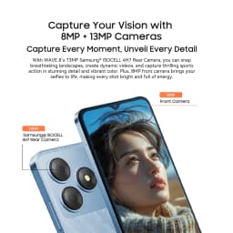 Blackview WAVE 8 Unlocked Smartphone - 5000mAh Battery,24GB+256GB/2TB,4G Octa-Core Cell Phone,13MP Camera,6.56" 90Hz HD+ Display,GPS/OTG,Fingerprint/Face ID Mobile Phones,Black - Thumbnail 9