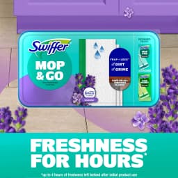 Swiffer Mop & Go, Wet Pads Refill, Floor Cleaner, Cleaning Cloths, Lavender, 12 Count - Thumbnail 6