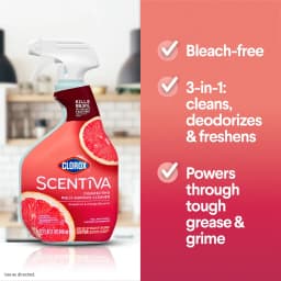 Clorox Scentiva Disinfecting Multi-Surface Cleaner Spray, Grapefruit & Orange Blossom, 32 fl oz - Thumbnail 5