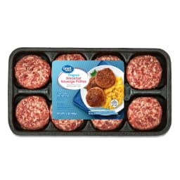 Great Value Uncooked Original Breakfast Pork Sausage Patties, 12 oz Package (Refrigerated) - Thumbnail 1