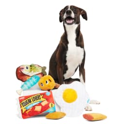 BARK 3-Part Pizza Roll Squeak Lovers Snacks Dog Toy For Medium and Large Dog Sizes - Thumbnail 11