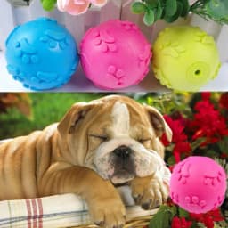 BETTERLIFE Chew Toys For Dogs Indestructible Rubber Squeaker Ball New Squeaky J0 Sound E4H7 - Thumbnail 4