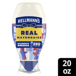 Hellmann's Real Mayonnaise Rich Creamy Condiment Gluten Free, 20 fl oz Squeeze Bottle - Thumbnail 1