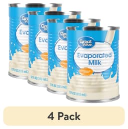 (4 pack) Great Value Evaporated Milk, 12 fl oz US - Thumbnail 1