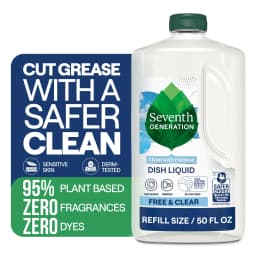 Seventh Generation Dish Soap Liquid, Fresh Free and Clear, 50 fl oz Refill - Thumbnail 1