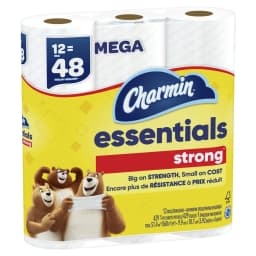 Charmin Essentials Strong Toilet Paper 12 Mega Rolls, 429 Sheets Per Roll - Thumbnail 11