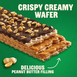 Nature Valley Crispy Creamy Wafer Bar, Peanut Butter Chocolate, 4g Protein, 5 Bars, 6.5 oz - Thumbnail 4