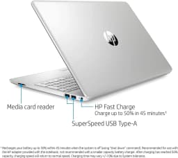 [Windows 10 Pro] HP 15 15.6" HD Laptop Computer, AMD Ryzen 3 3250U, 8GB SDRAM, 1TB HDD + 128GB SSD, Bluetooth, WiFi - Thumbnail 4