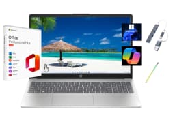 HP 2025 15.6" HD Touchscreen Laptop, Free Lifetime Microsoft Office 2024, Intel Core i3-1315U, 8GB RAM, 256GB SSD - Thumbnail 1