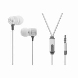 RHEA- Volkano Metallic Series Earphones (White/Silver) - Thumbnail 1