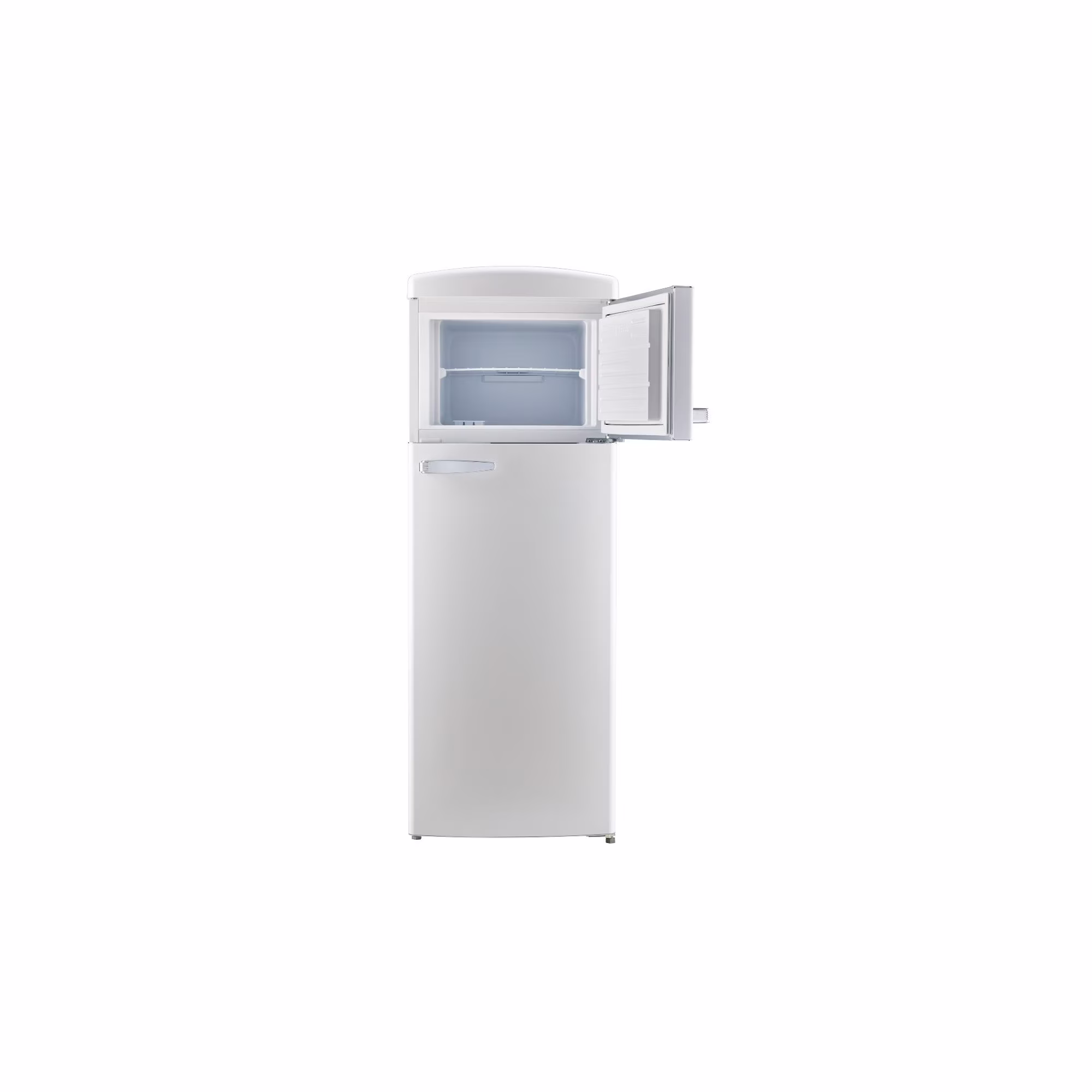 Classic Retro 7.5 cu ft Top Mount Refrigerator in Marshmallow White - Thumbnail 3
