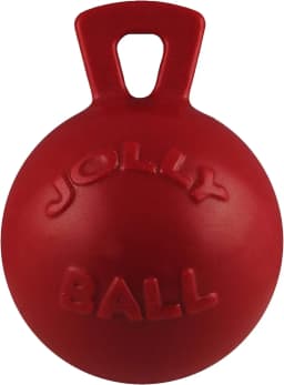 Jolly Pets Mini Tug n Toss Ball Dog Toy, 4", Red - Thumbnail 2
