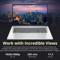HP 17.3" FHD Business Laptop, Intel i7-1355U, 16GB RAM, 2TB Storage (1TB SSD+1TB Docking Station Set) - Thumbnail 7