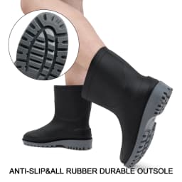 MeMoride Men's Waterproof Rain Boots Rubber Ankle Boots Garden Shoes Work Boots Outdoor - Thumbnail 6