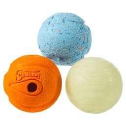 Chuckit! Fetch Medley Dog Ball Rubber Toy for Dogs, Medium 2.5", for Breeds 20 to 60 lb, Pack - Thumbnail 8